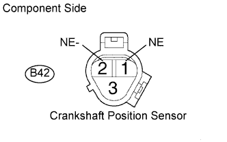 2ad-fhv problems. Disconnect the B42 crankshaft position sensor connector.