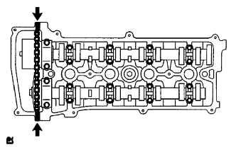 Установите крышку головки блока цилиндров двигателя 1AZ-FE.