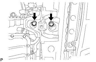 Установите переднюю подушку опоры двигателя 1AZ-FE