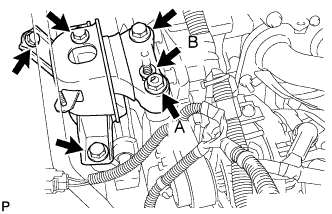 Установите правую подушку опоры двигателя 1AZ-FE.