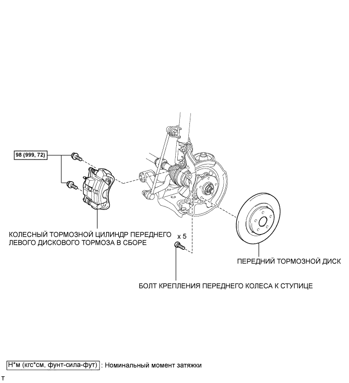 Болт крепления переднего колеса к ступице TOYOTA RAV4 / ACA30, 33, 38 ALA30