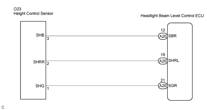 Camry. Acv40 Gsv40.Lighting.Lighting System.Lighting System  Height Control Sensor Circuit