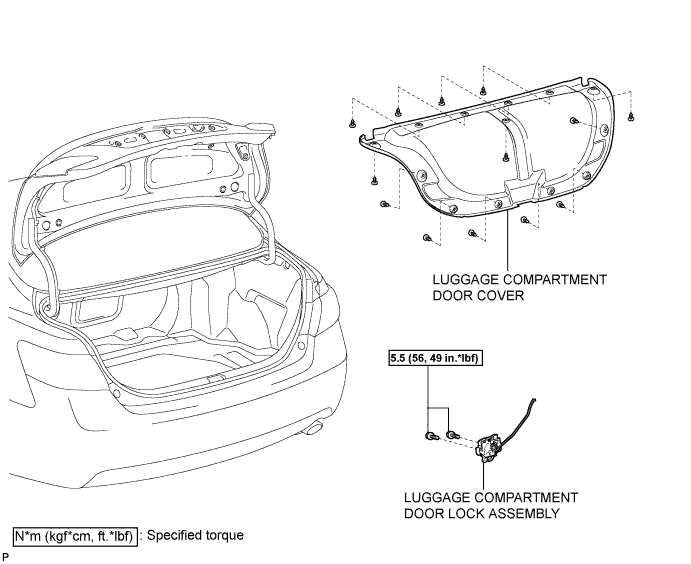 Camry. Acv40 Gsv40.Lighting.Lighting System.Back Door Courtesy Switch  Components