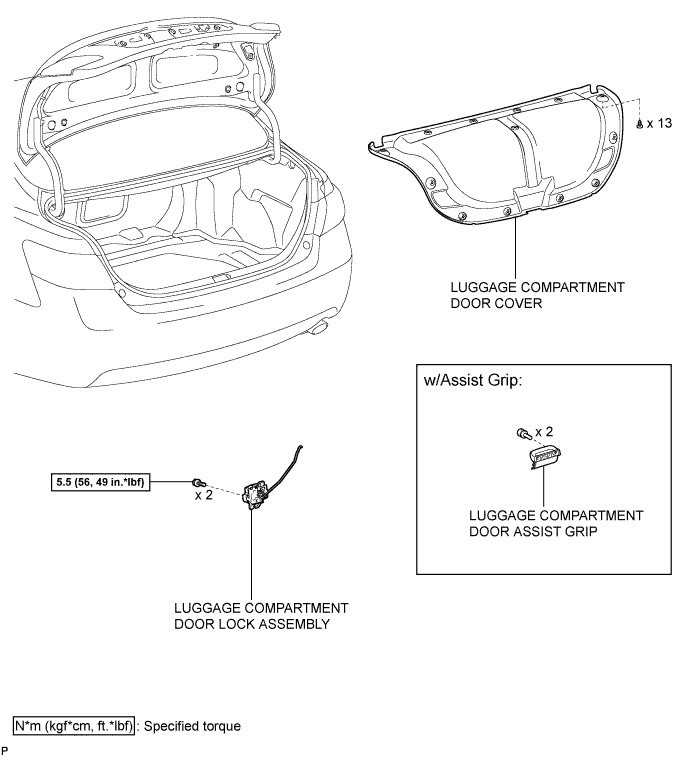 Camry. Acv40 Gsv40.Lighting.Lighting System.Back Door Courtesy Switch  Components
