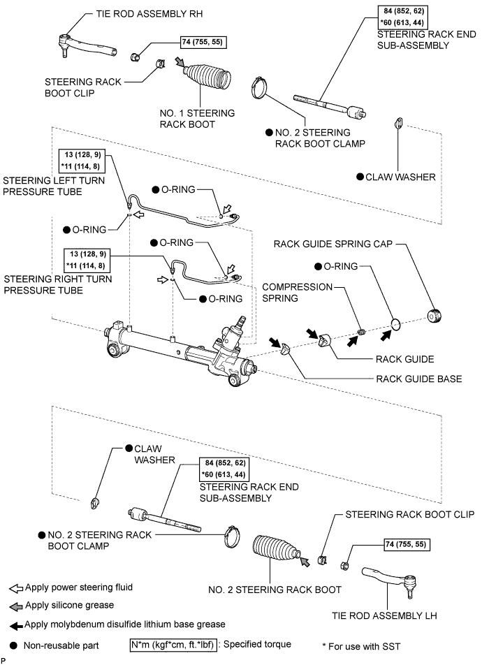 Camry. Acv40 Gsv40.Power Steering.Power Steering System.Power Steering Link  Components