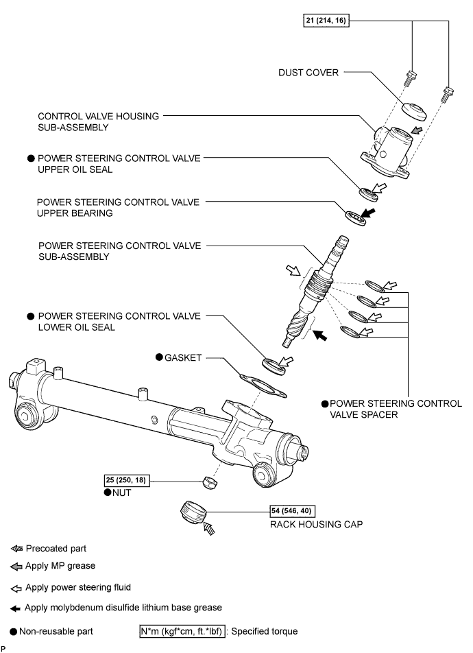 Camry. Acv40 Gsv40.Power Steering.Power Steering System.Power Steering Link  Components