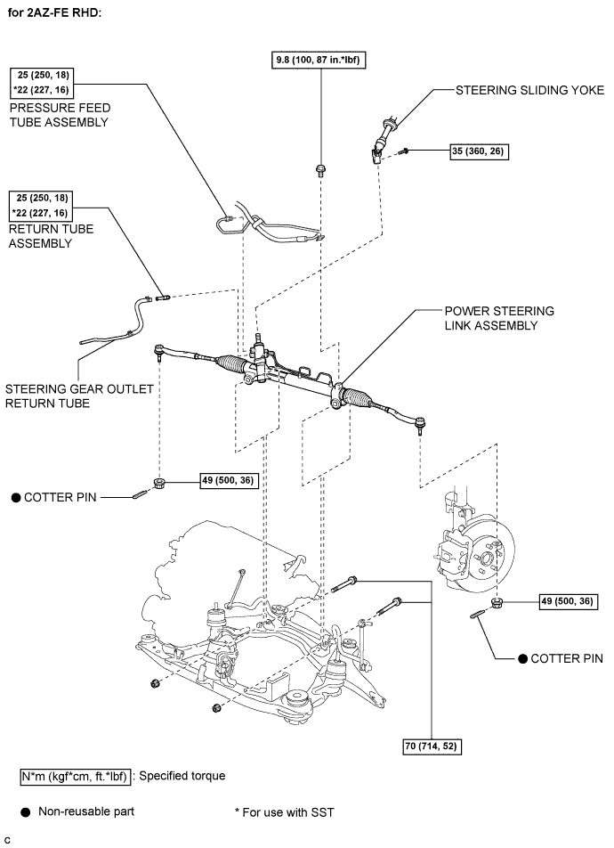 Camry. Acv40 Gsv40.Power Steering.Power Steering System.Power Steering Link  Components