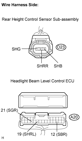 Camry. Acv40 Gsv40.Lighting.Lighting System.Lighting System  Height Control Sensor Circuit