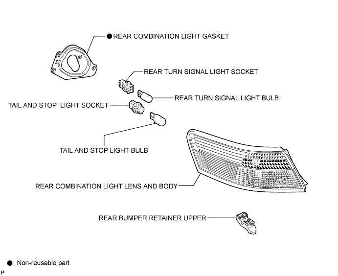 Camry. Acv40 Gsv40.Lighting.Lighting System.Rear Combination Light Assembly  Components
