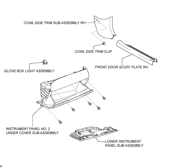 Camry. Acv40 Gsv40.Lighting.Lighting System.Glove Box Light  Components
