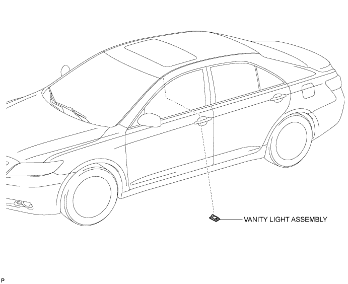 Camry. Acv40 Gsv40.Lighting.Lighting System.Vanity Light  Components