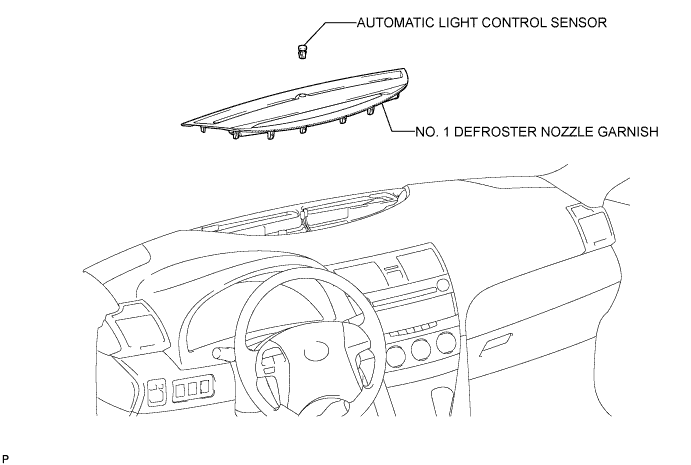 Camry. Acv40 Gsv40.Lighting.Lighting System.Automatic Light Control Sensor  Components