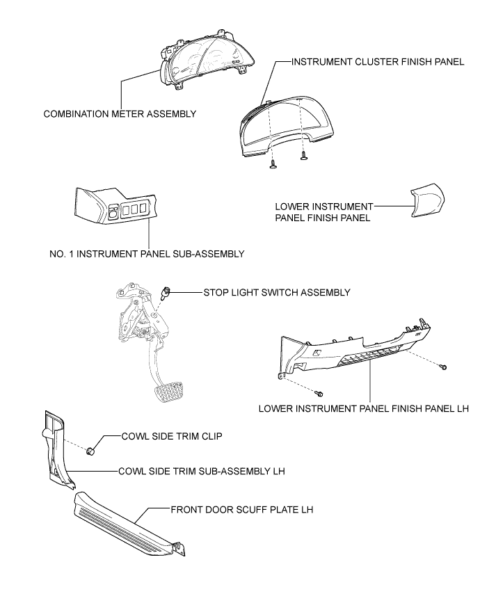 Camry. Acv40 Gsv40.Lighting.Lighting System.Stop Light Switch  Components
