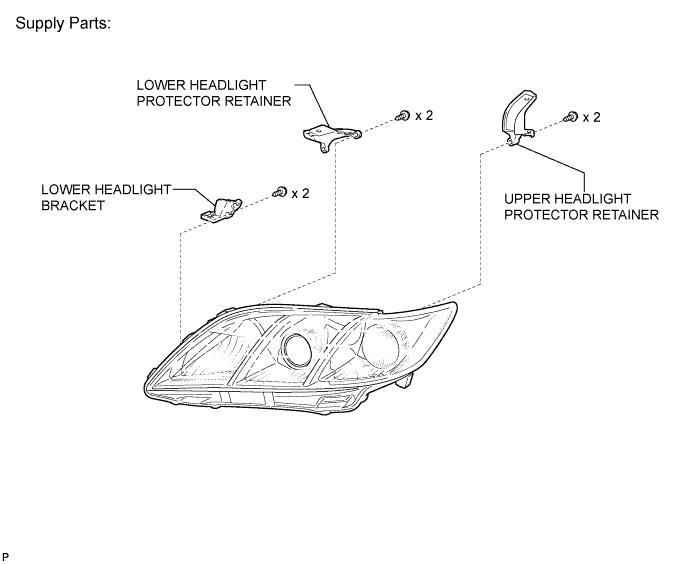 Camry. Acv40 Gsv40.Lighting.Lighting System.Headlight Assembly  Components