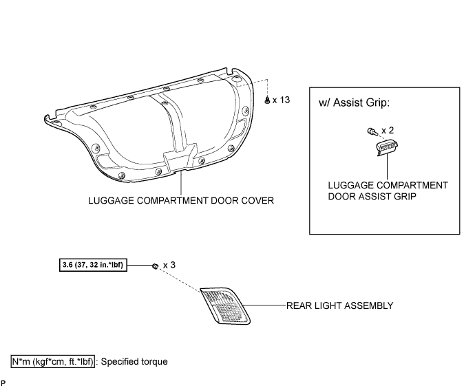 Camry. Acv40 Gsv40.Lighting.Lighting System.Rear Combination Light Assembly  Components