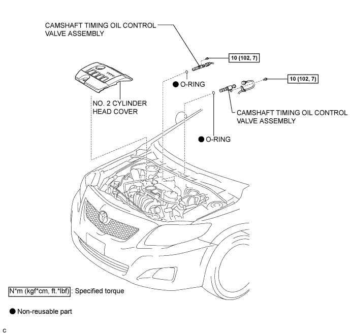 Corolla. Zre142 Aze141.2Zr-Fe Engine Control.Sfi System.Camshaft Oil Control Valve  Components