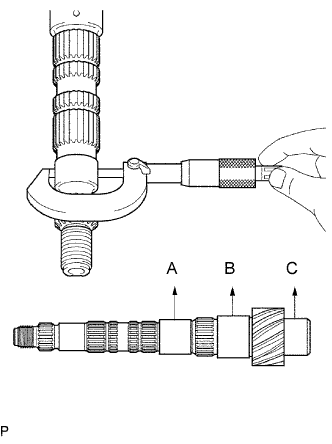 Corolla. Zre142 Aze141.C59 Manual Transmission Transaxle.Manual Transaxle System.Output Shaft  Inspection