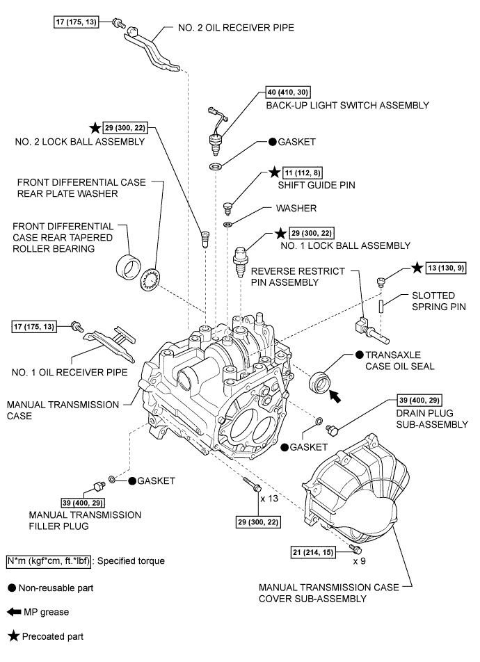 Corolla. Zre142 Aze141.C59 Manual Transmission Transaxle.Manual Transaxle System.Manual Transaxle Unit  Components