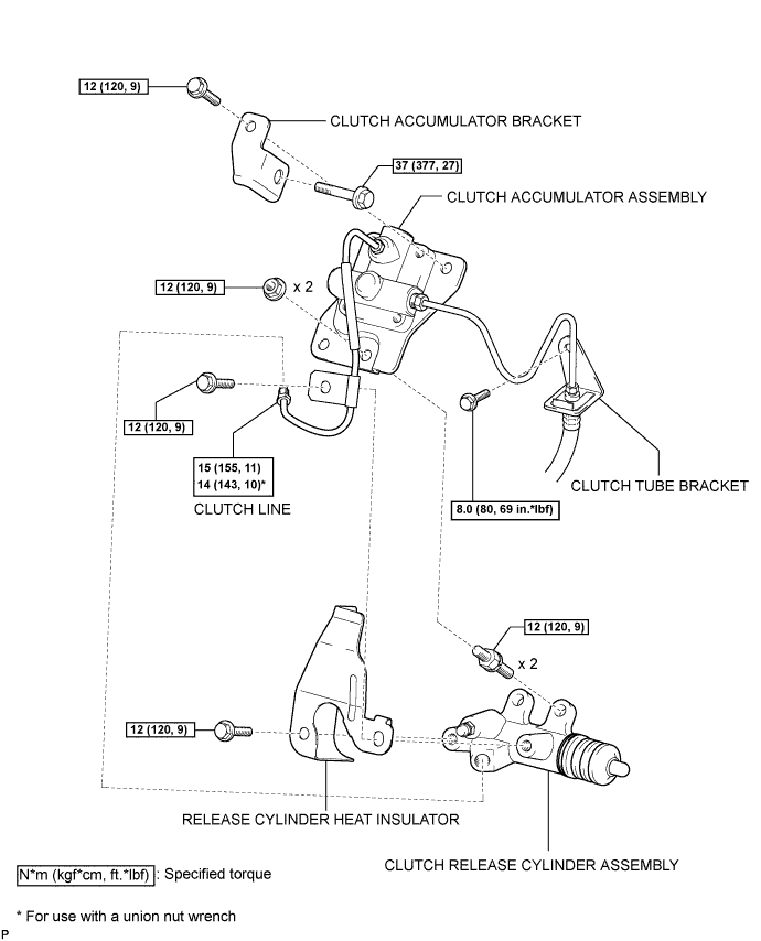 Corolla. Zre142 Aze141.Clutch.Clutch System (For C59).Clutch Release Cylinder (For E351)  Components
