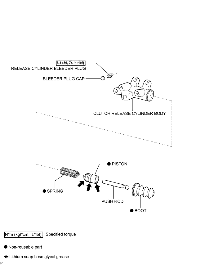 Corolla. Zre142 Aze141.Clutch.Clutch System (For C59).Clutch Release Cylinder (For E351)  Components