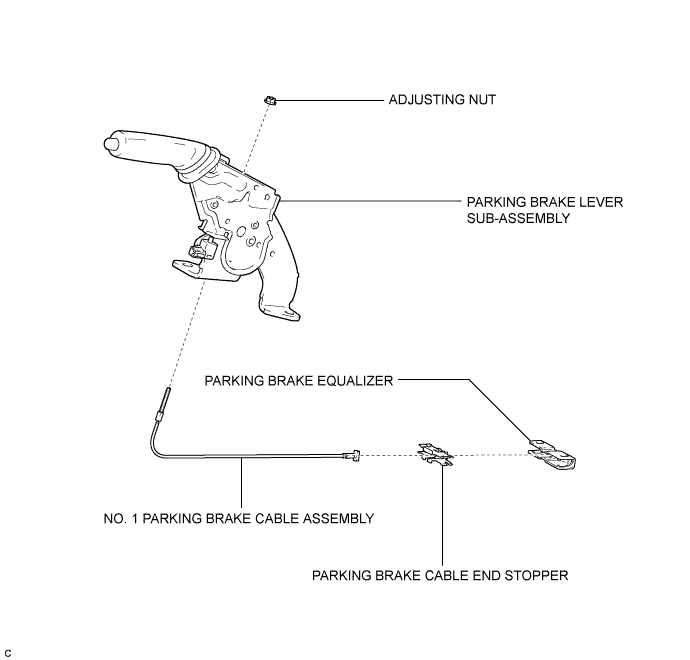 Corolla. Zre142 Aze141.Parking Brake.Parking Brake System.Parking Brake Lever  Components