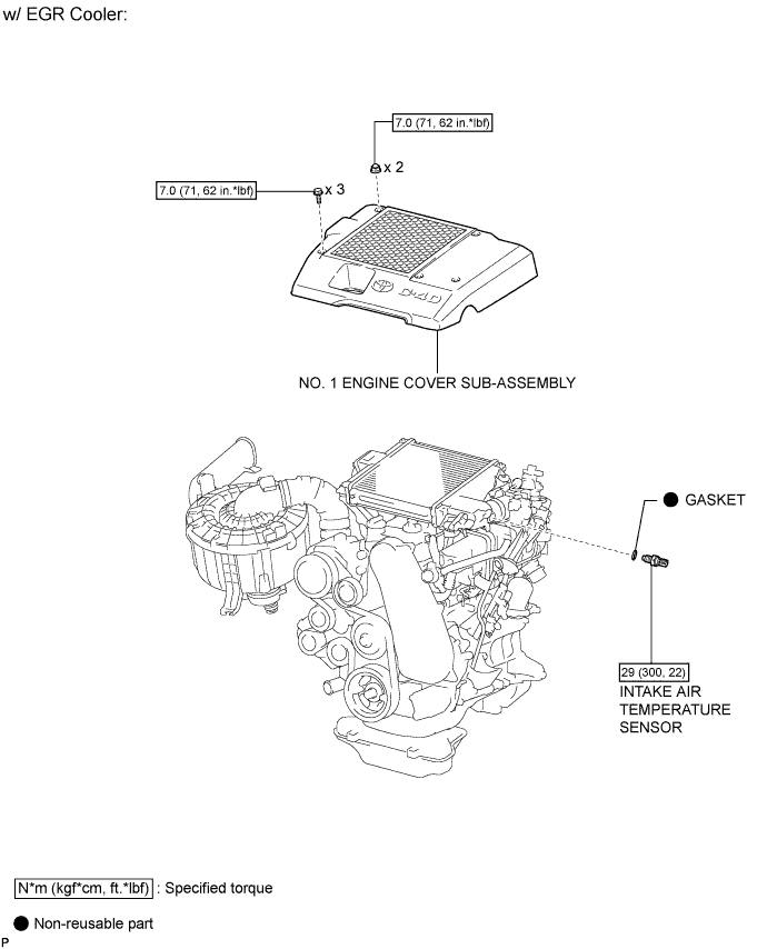 Hilux. Tgn26, 36 Kun25, 26, 35, 36 Ggn25.1Kd-Ftv Engine Control.Ecd System (For Dpf).Intake Air Temperature Sensor (W/O Glow Plug Controller) Components