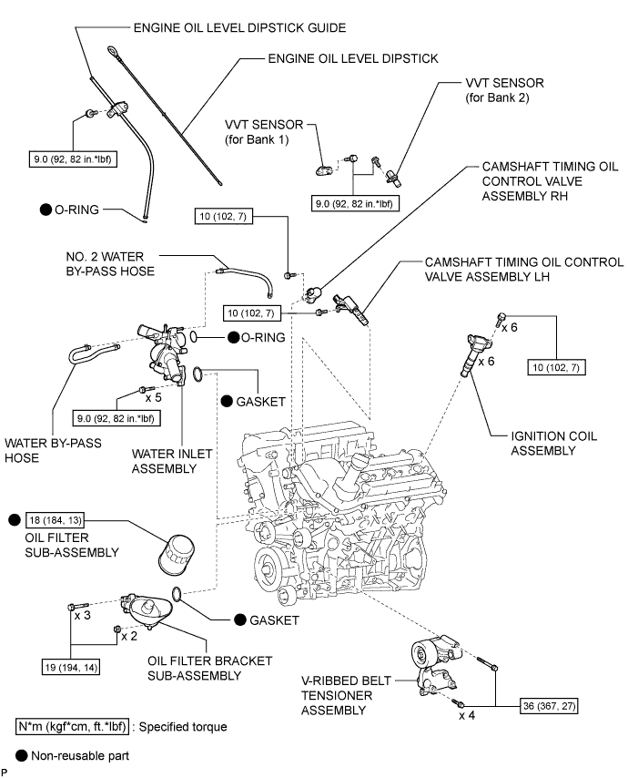 Hilux. Tgn26, 36 Kun25, 26, 35, 36 Ggn25.1Gr-Fe Lubrication.Lubrication System.Oil Pump  Components