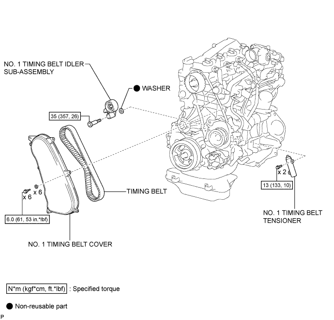 Hilux. Tgn26, 36 Kun25, 26, 35, 36 Ggn25.1Kd-Ftv Lubrication.Lubrication System.Oil Pump (W/O Glow Plug Controller) Components