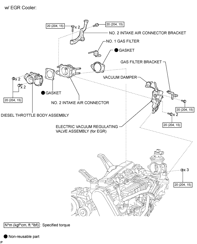 Hilux. Tgn26, 36 Kun25, 26, 35, 36 Ggn25.1Kd-Ftv Lubrication.Lubrication System.Oil Pump (W/O Glow Plug Controller) Components