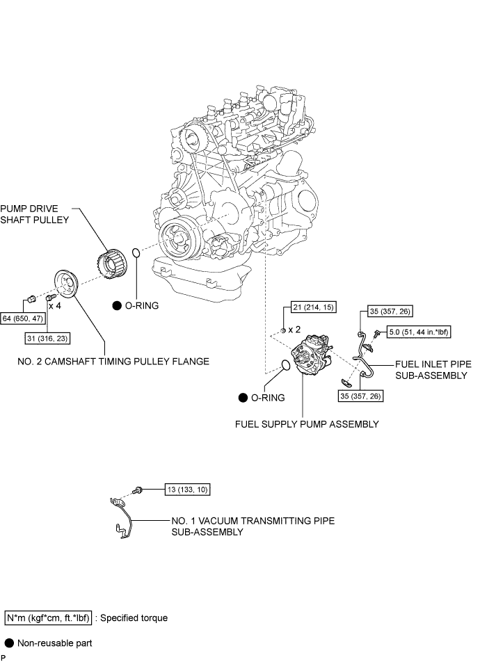Hilux. Tgn26, 36 Kun25, 26, 35, 36 Ggn25.1Kd-Ftv Lubrication.Lubrication System.Oil Pump (W/O Glow Plug Controller) Components