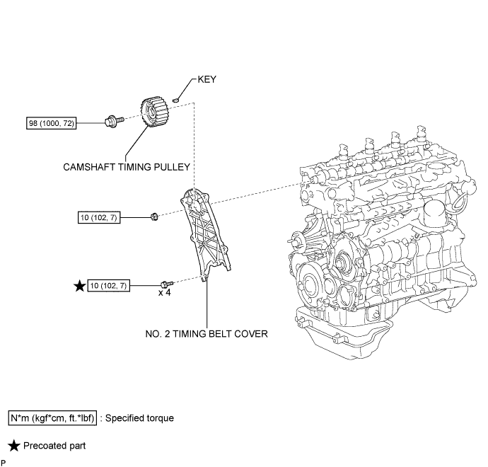 Hilux. Tgn26, 36 Kun25, 26, 35, 36 Ggn25.1Kd-Ftv Lubrication.Lubrication System.Oil Pump (W/O Glow Plug Controller) Components