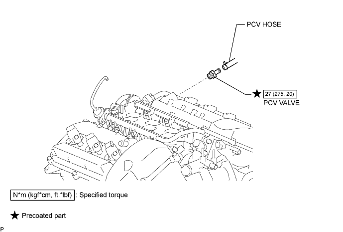 Hilux. Tgn26, 36 Kun25, 26, 35, 36 Ggn25.1Gr-Fe Emission Control.Emission Control System.Pcv Valve  Components