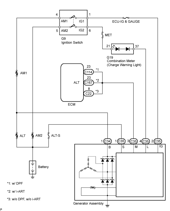 Hilux. Tgn26, 36 Kun25, 26, 35, 36 Ggn25.1Kd-Ftv Battery Charging.Charging System.Charging System System Diagram