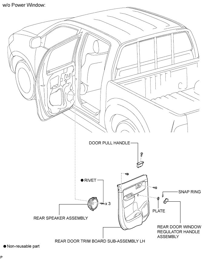 Hilux. Tgn26, 36 Kun25, 26, 35, 36 Ggn25.Audio Video.Audio And Visual System (For Radio Receiver Type).Rear Door Speaker  Components