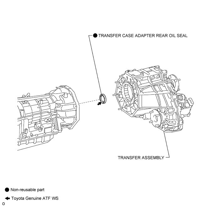Hilux. Tgn26, 36 Kun25, 26, 35, 36 Ggn25.A750F Automatic Transmission Transaxle.Automatic Transmission System (For 1Gr-Fe).Transfer Adapter Oil Seal  Components