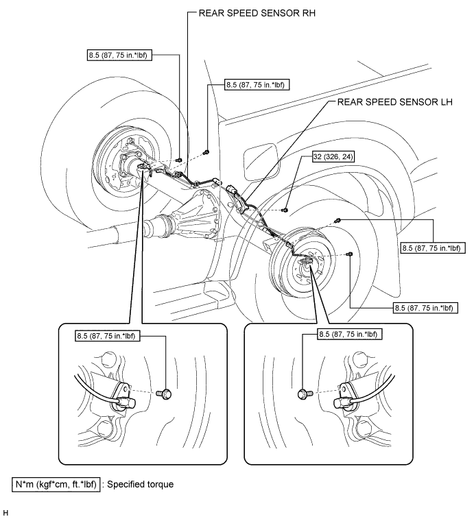 Hilux. Tgn26, 36 Kun25, 26, 35, 36 Ggn25.Brake Control Dynamic Control Systems.Anti-Lock Brake System.Rear Speed Sensor  Components