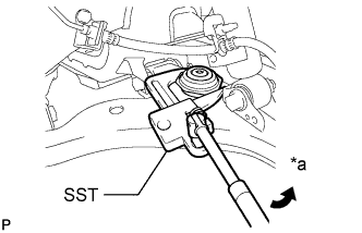 Hilux. Tgn26, 36 Kun25, 26, 35, 36 Ggn25.Front Suspension.Front Suspension System.Front Lower Suspension Arm (For 2Wd)  Removal