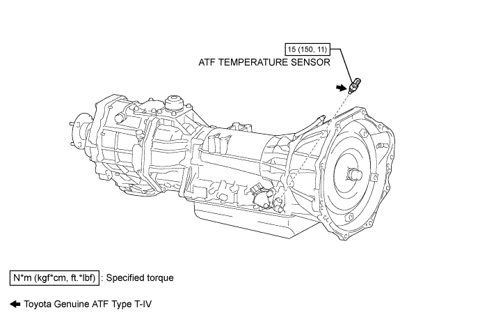 Hilux. Tgn26, 36 Kun25, 26, 35, 36 Ggn25.A340F Automatic Transmission Transaxle.Automatic Transmission System.Atf Temperature Sensor  Components