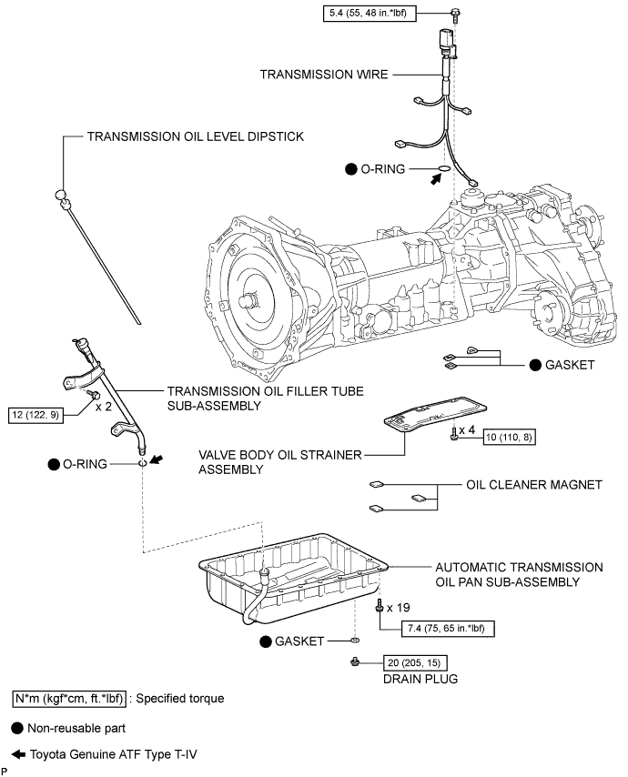 Hilux. Tgn26, 36 Kun25, 26, 35, 36 Ggn25.A340F Automatic Transmission Transaxle.Automatic Transmission System.Transmission Wire  Components