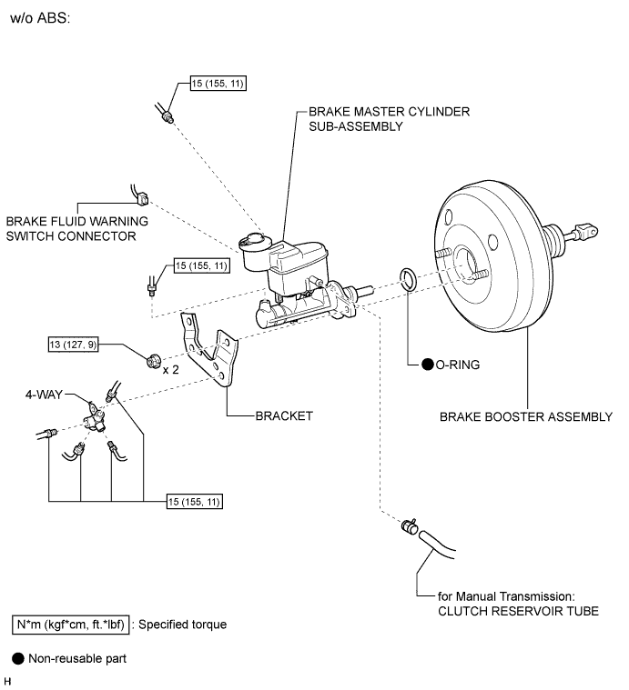 Hilux. Tgn26, 36 Kun25, 26, 35, 36 Ggn25.Brake System (Other).Brake System.Brake Master Cylinder (For Tdv Made)  Components