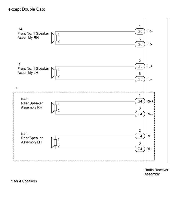 Hilux. Tgn26, 36 Kun25, 26, 35, 36 Ggn25.Audio Video.Audio And Visual System (For Radio Receiver Type).Audio And Visual System (For Radio Receiver Type)  Speaker Circuit
