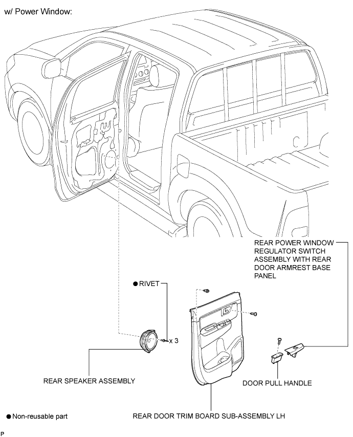 Hilux. Tgn26, 36 Kun25, 26, 35, 36 Ggn25.Audio Video.Audio And Visual System (For Radio Receiver Type).Rear Door Speaker  Components