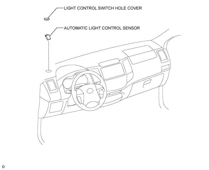 Hilux. Tgn26, 36 Kun25, 26, 35, 36 Ggn25.Lighting (Ext).Lighting System.Automatic Light Control Sensor  Components
