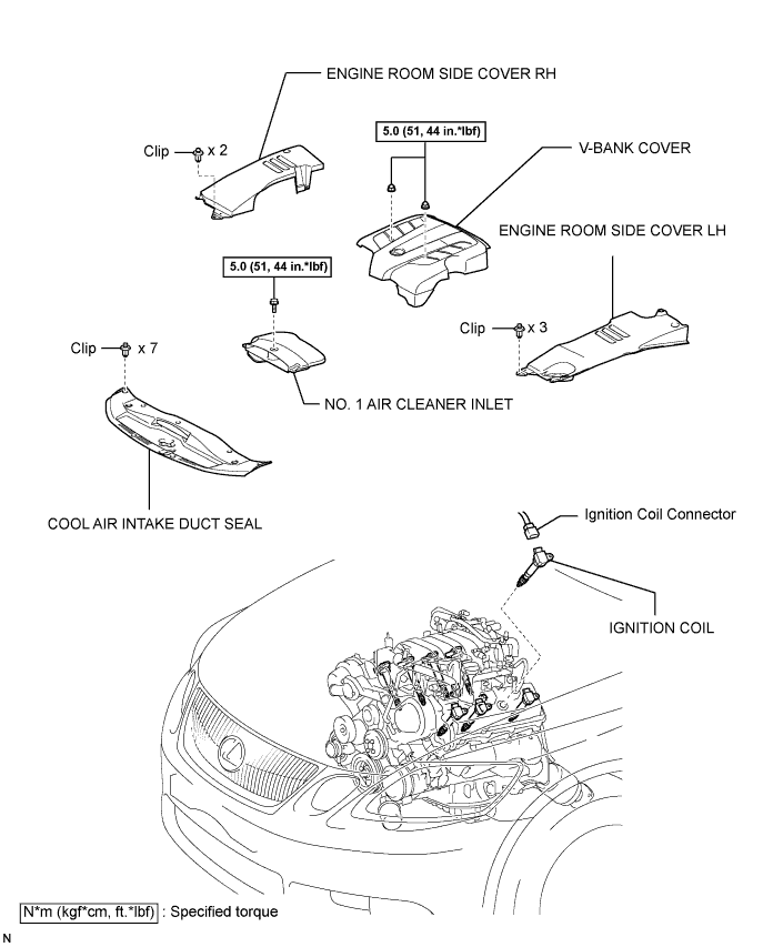 Lexus Gs430, Gs300. Uzs190 Grs190.3Uz-Fe Ignition.Ignition System.Ignition Coil  Components