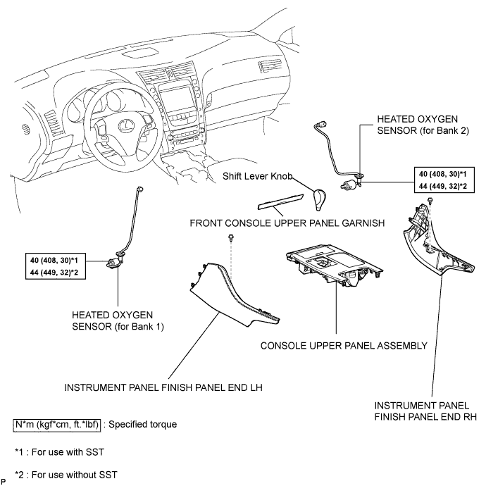 Lexus Gs430, Gs300. Uzs190 Grs190.3Uz-Fe Emission Control.Emission Control System.Heated Oxygen Sensor (For Sensor 2)  Components