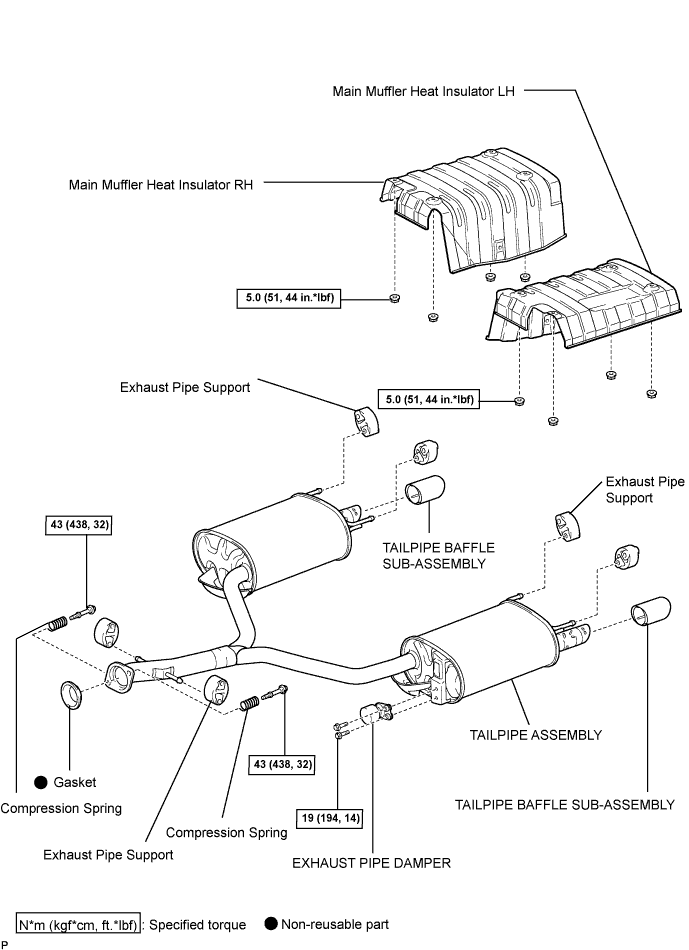 Lexus Gs430, Gs300. Uzs190 Grs190.3Gr-Fe Exhaust.Exhaust Pipe.Exhaust Pipe  Components