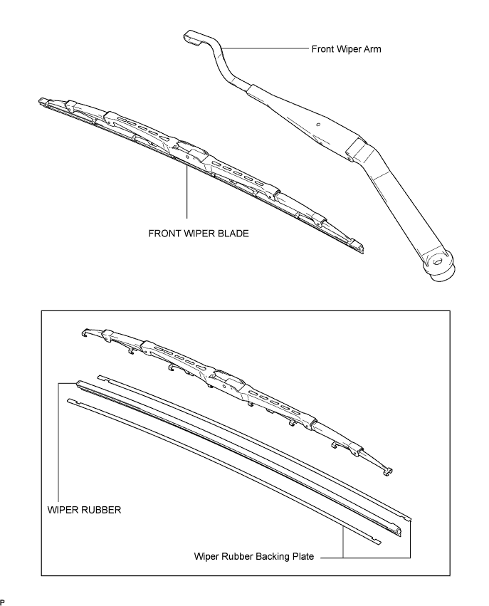Lexus Gs430, Gs300. Uzs190 Grs190.Wiper And Washer.Wiper And Washer System.Front Wiper Rubber  Components