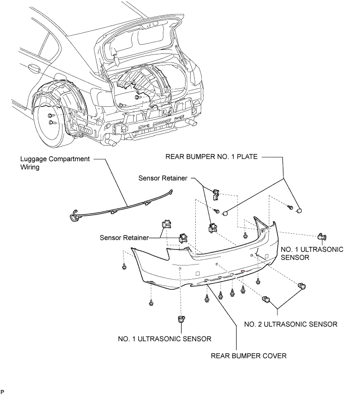 Lexus Gs430, Gs300. Uzs190 Grs190.Park Assist Monitoring.Clearance Sonar System.Ultrasonic Sensor  Components