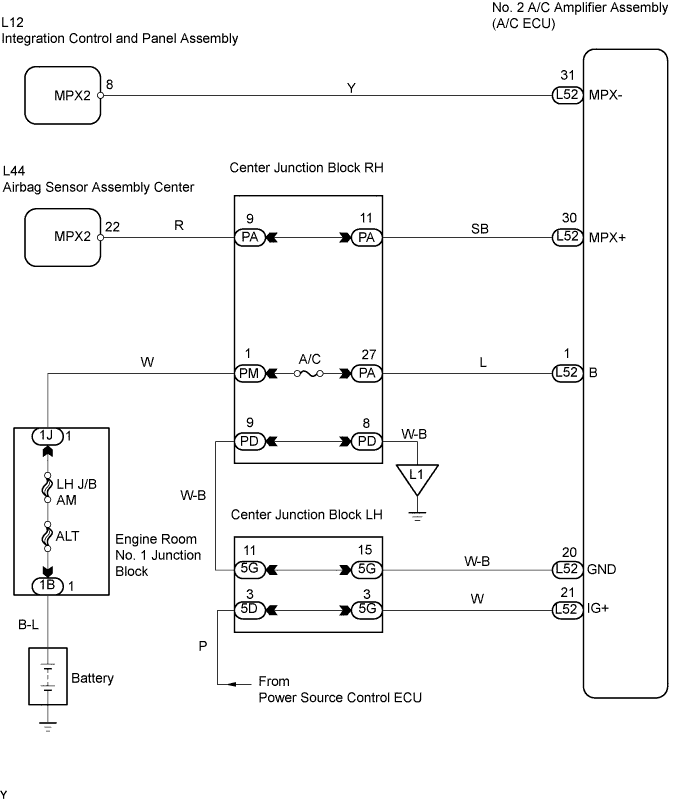 Lexus Gs430, Gs300. Uzs190 Grs190.Multiplex Communication.Multiplex Communication System.
Dtc
  B1262  A/C Ecu Communication Stop