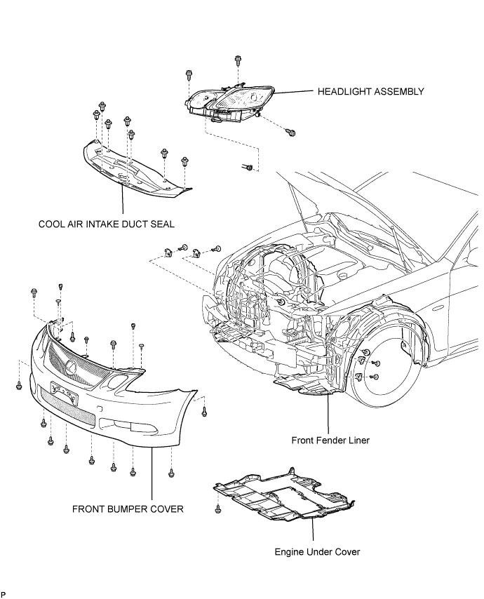 Lexus Gs430, Gs300. Uzs190 Grs190.Lighting.Lighting System.Headlight Assembly  Components
